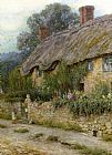 A Mother And Child Entering A Cottage by Helen Mary Elizabeth Allingham